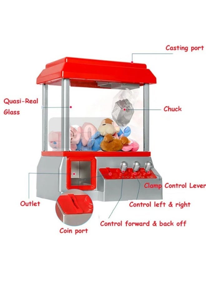 Mini Claw Machine Arcade Game for Kids | Candy Grabber Prize Vending Toy with Lights & Music | USB & Battery Powered | Birthday & Party Gift for Boys & Kids - Image 2